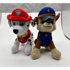Nickelodeon Spin Master 2016 Chase & Marshal Paw Patrol 8" Plush Stuffed Animals